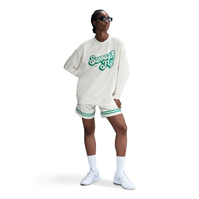 Nike Nike Swoosh Fly Women's Dri-FIT Oversized French Terry Basketball Sweatshirt Sail/Stadium Green