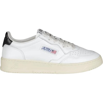 Autry Autry Medalist Leather Low White Black Tab (Women's)