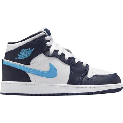 Nike Jordan 1 Mid Obsidian Dark Powder Blue (GS)